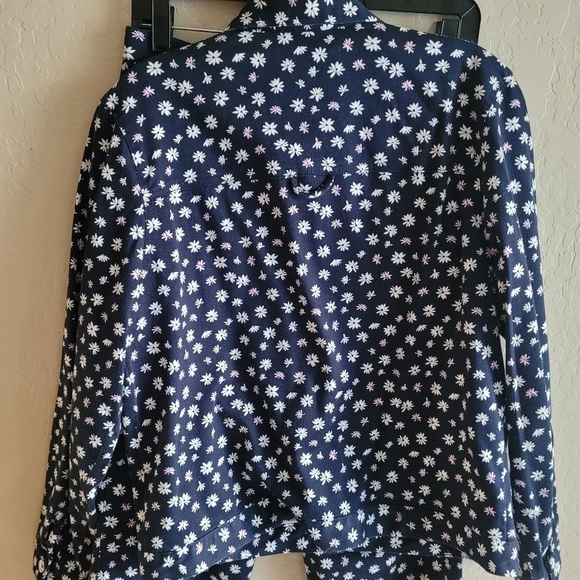 Koret Petites Navy Floral Pant Suit size 8 Petite - Picture 7 of 10